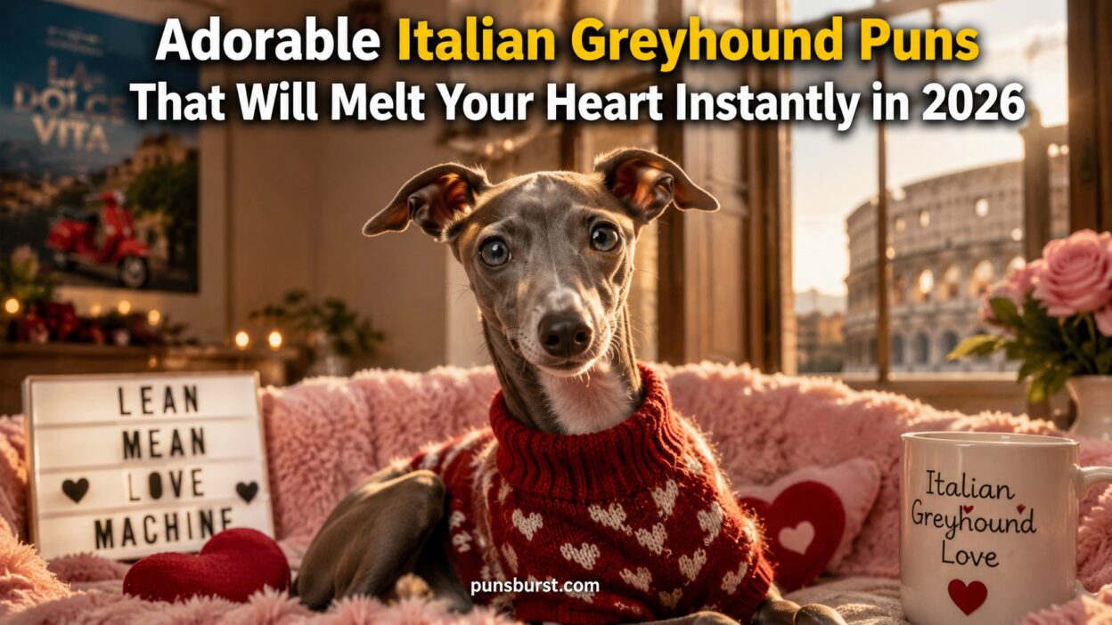 Adorable Italian Greyhound Puns