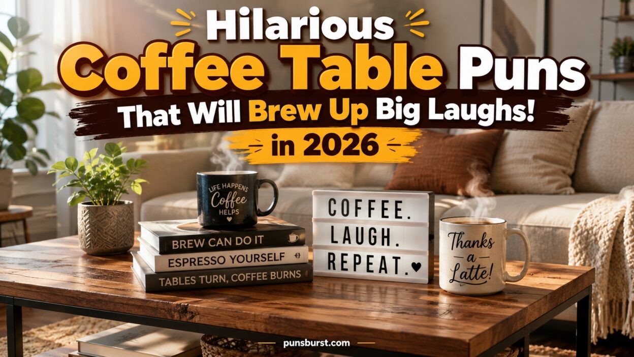 Hilarious Coffee Table Puns