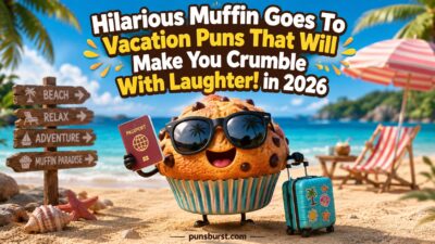 Hilarious Muffin Goes To Vacation Puns