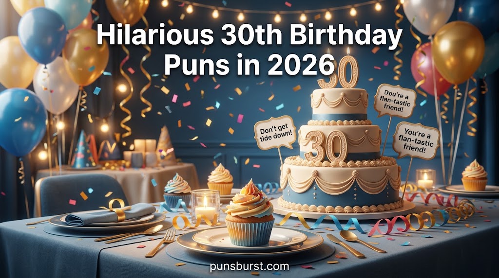 Hilarious 30th Birthday Puns